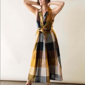 Rujuta Sheth Emily dress in “Neutral Chex”